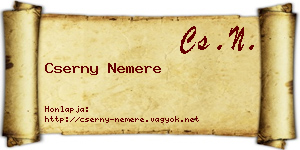Cserny Nemere névjegykártya